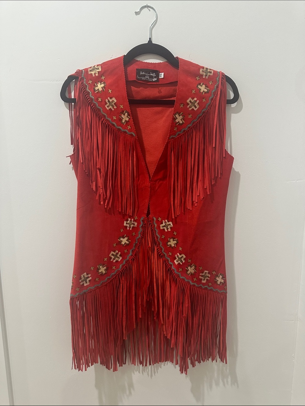 Patricia Wolf Suede Cody Vest-Four Winds Paint - Picture 5 of 8